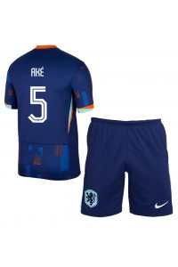 Nederland Nathan Ake #5 Babytruitje Uit tenue Kind EK 2024 Korte Mouw (+ Korte broeken)